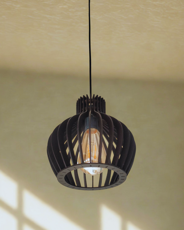 Orbit Pendant – MDF Hanging Lamp with 9W Filament Bulb
