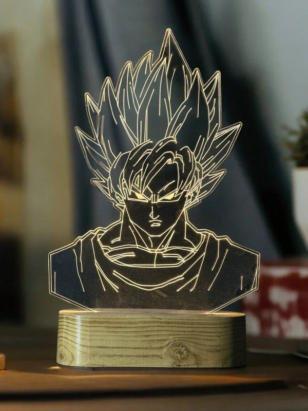 Dragon Ball Goku 3D Illusion LED Lamp – Anime Night Light for Home Decor & Gifts